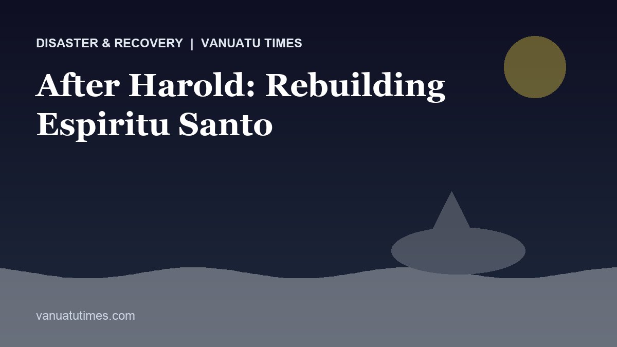 Cyclone Harold in Vanuatu: What Happened on Espiritu Santo and How It Rebuilt