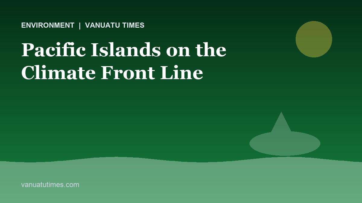 Pacific Islands on the Climate Front Line