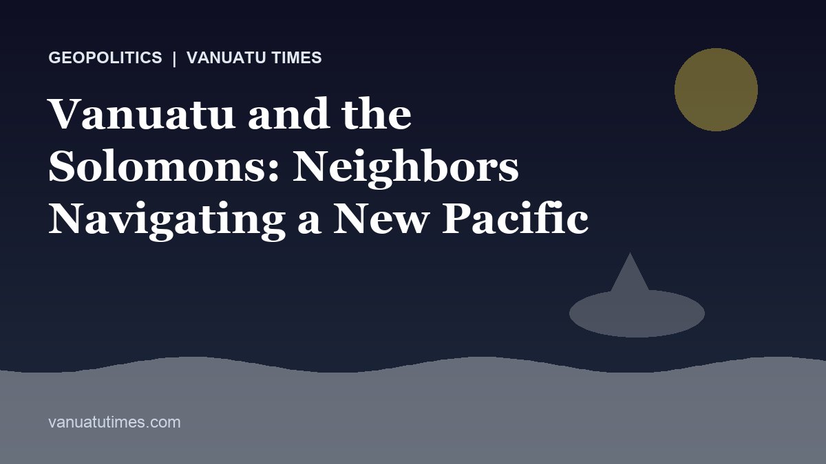 Vanuatu and the Solomons: Neighbors Navigating a New Pacific